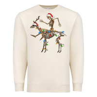 Sandshell skeleton deer santa Premium Sweatshirt - FaDigitalArtStudio