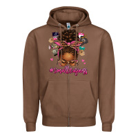 Chestnut small business afro messy bun Zipper Hoodie - texasbilliewilder