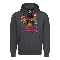 Smoke small business afro messy bun Zipper Hoodie - texasbilliewilder