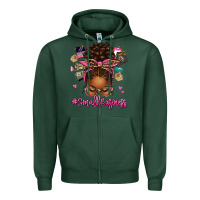 Sports Green small business afro messy bun Zipper Hoodie - texasbilliewilder