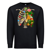 Black skeleton chest christmas Premium Sweatshirt - FaDigitalArtStudio