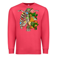 Cardinal skeleton chest christmas Premium Sweatshirt - FaDigitalArtStudio