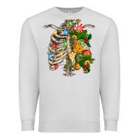 Dove Grey skeleton chest christmas Premium Sweatshirt - FaDigitalArtStudio