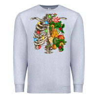 Heather Grey skeleton chest christmas Premium Sweatshirt - FaDigitalArtStudio
