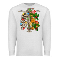 Oatmeal Heather skeleton chest christmas Premium Sweatshirt - FaDigitalArtStudio