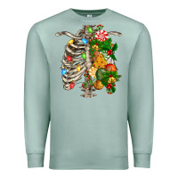Seafoam skeleton chest christmas Premium Sweatshirt - FaDigitalArtStudio