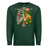 Sports Green skeleton chest christmas Premium Sweatshirt - FaDigitalArtStudio