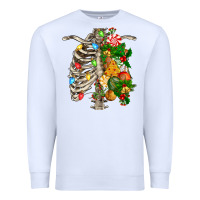 White skeleton chest christmas Premium Sweatshirt - FaDigitalArtStudio
