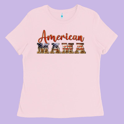 American Mama Ladies Tee Designed By Barkaloodesign