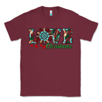 Burgundy Christmas Love Windmill Classic Tee - RanaPortraitStore