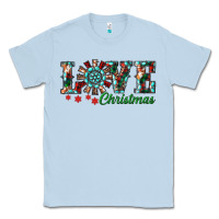 Dusty Blue Christmas Love Windmill Classic Tee - RanaPortraitStore