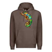 Coffee Chameleon Lizard Illustrations Premium Hoodie - LillyAllenDesigns