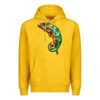 Lemon Chameleon Lizard Illustrations Premium Hoodie - LillyAllenDesigns