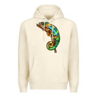 Sandshell Chameleon Lizard Illustrations Premium Hoodie - LillyAllenDesigns