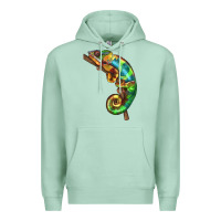 Seafoam Chameleon Lizard Illustrations Premium Hoodie - LillyAllenDesigns