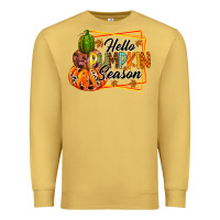 Antique Gold hello pumpkin season Premium Sweatshirt - RacoonDesign