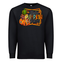 Black hello pumpkin season Premium Sweatshirt - RacoonDesign