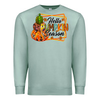 Seafoam hello pumpkin season Premium Sweatshirt - RacoonDesign