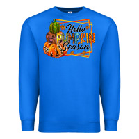 True Royal hello pumpkin season Premium Sweatshirt - RacoonDesign