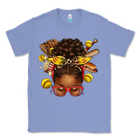 Colony Blue softball afro messy bun Classic Tee - texasbilliewilder