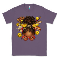 Lavender softball afro messy bun Classic Tee - texasbilliewilder