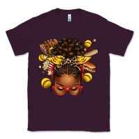 Plum softball afro messy bun Classic Tee - texasbilliewilder