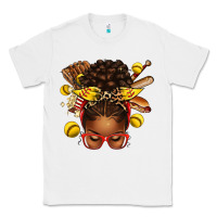 White softball afro messy bun Classic Tee - texasbilliewilder