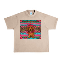 French Oak dachshund puppy floral Urban Heavy Tee - Artiststas