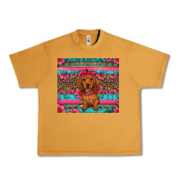 Peanut Butter dachshund puppy floral Urban Heavy Tee - Artiststas