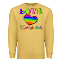 Antique Gold love always wins Premium Sweatshirt - HRA Design Shop