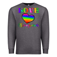 Charcoal Heather love always wins Premium Sweatshirt - HRA Design Shop