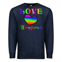 Navy love always wins Premium Sweatshirt - HRA Design Shop