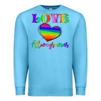Ocean Blue love always wins Premium Sweatshirt - HRA Design Shop