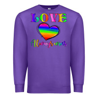 Purple love always wins Premium Sweatshirt - HRA Design Shop