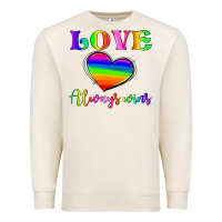 Sandshell love always wins Premium Sweatshirt - HRA Design Shop