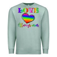 Seafoam love always wins Premium Sweatshirt - HRA Design Shop