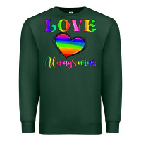 Sports Green love always wins Premium Sweatshirt - HRA Design Shop
