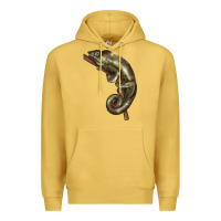 Antique Gold Green Chameleon Lizard Illustrations Premium Hoodie - LillyAllenDesigns