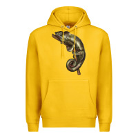 Lemon Green Chameleon Lizard Illustrations Premium Hoodie - LillyAllenDesigns