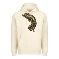 Sandshell Green Chameleon Lizard Illustrations Premium Hoodie - LillyAllenDesigns
