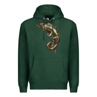 Sports Green Green Chameleon Lizard Illustrations Premium Hoodie - LillyAllenDesigns