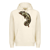 Tofu Green Chameleon Lizard Illustrations Premium Hoodie - LillyAllenDesigns