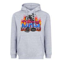 Heather Grey motocross mom Heavyweight Hoodie - Zillion Design Studio