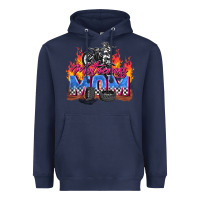 Navy motocross mom Heavyweight Hoodie - Zillion Design Studio