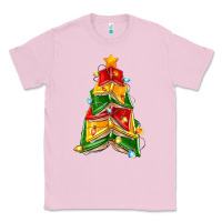 Bubblegum Pink christmas book tree Classic Tee - Zillion Design Studio