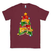 Burgundy christmas book tree Classic Tee - Zillion Design Studio