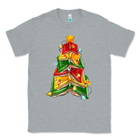 Heather Grey christmas book tree Classic Tee - Zillion Design Studio