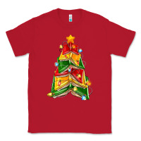 Red christmas book tree Classic Tee - Zillion Design Studio