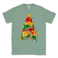 Sage christmas book tree Classic Tee - Zillion Design Studio