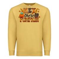 Antique Gold hey there pumpkin Premium Sweatshirt - RacoonDesign